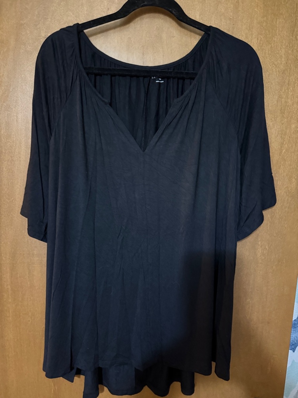Lane Bryant Women’s Black V-Neck Flowing Tunic Top
